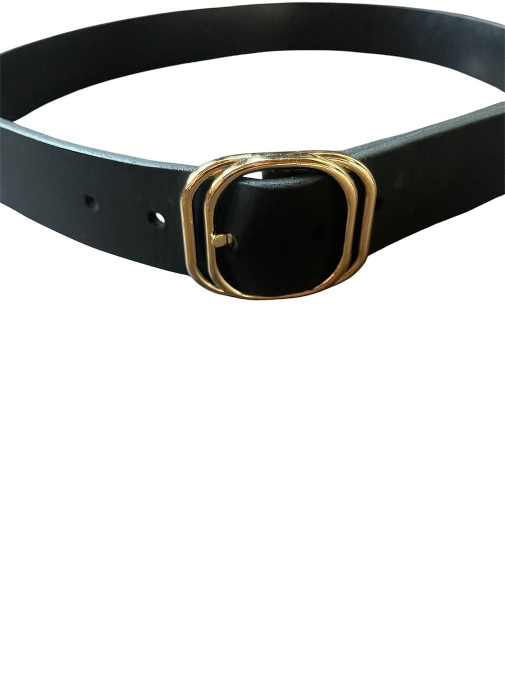 Banana Republic Black Belt, Gold Double-Loop Buckle Size Medium Great Condition